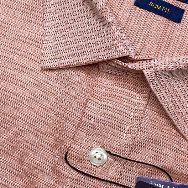 Alternative view of Polo Ralph Lauren Slim Fit Formal Shirt for Men – Brick Red | 100% Cotton | No Pocket | Code 123