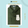 "CK Men's Slim-Fit Formal Shirt - 100% Cotton Poplin, Olive, No Pocket (153)