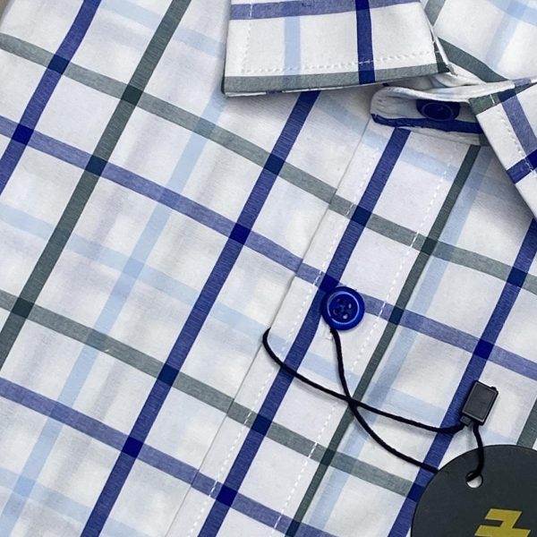 Alternative view of Menova 100% Cotton Regular Fit Plaid Check Formal Shirt With Pocket (162)