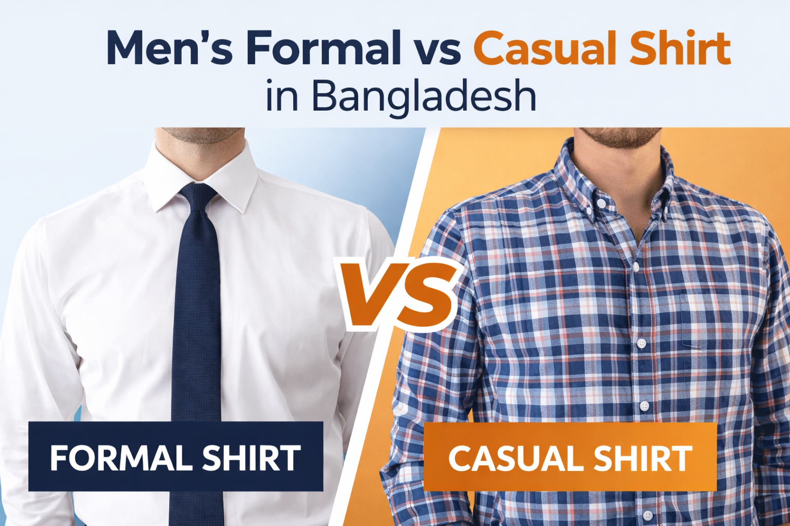 men’s formal vs casual shirt Bangladesh