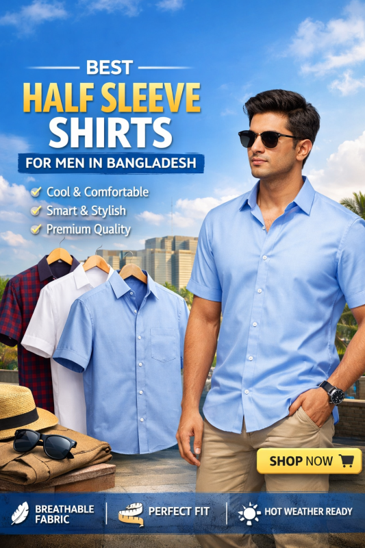 half sleeve shirt for men in Bangladesh