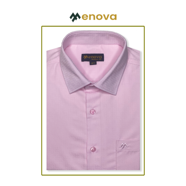 Menova Light Pink Dobby Signature Premium Formal Shirt