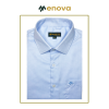 Menova Sky Blue Jacquard Premiun Formal Shirt - Code 203