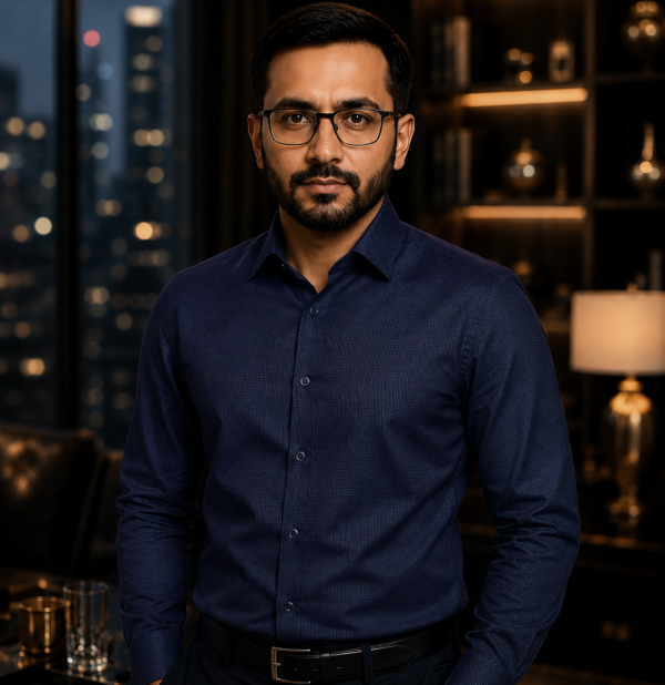 Navy Dobby Signature Premium Formal Shirt