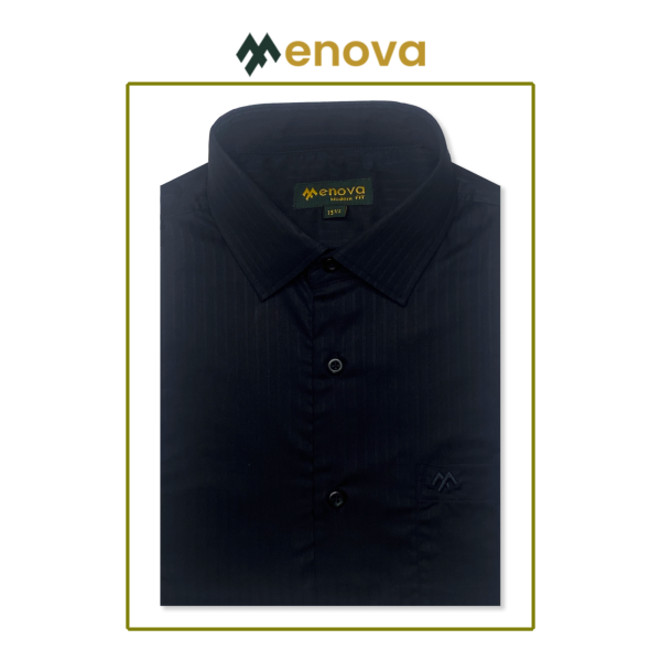 Menova Black Subtle Stripe Jacquard Premium