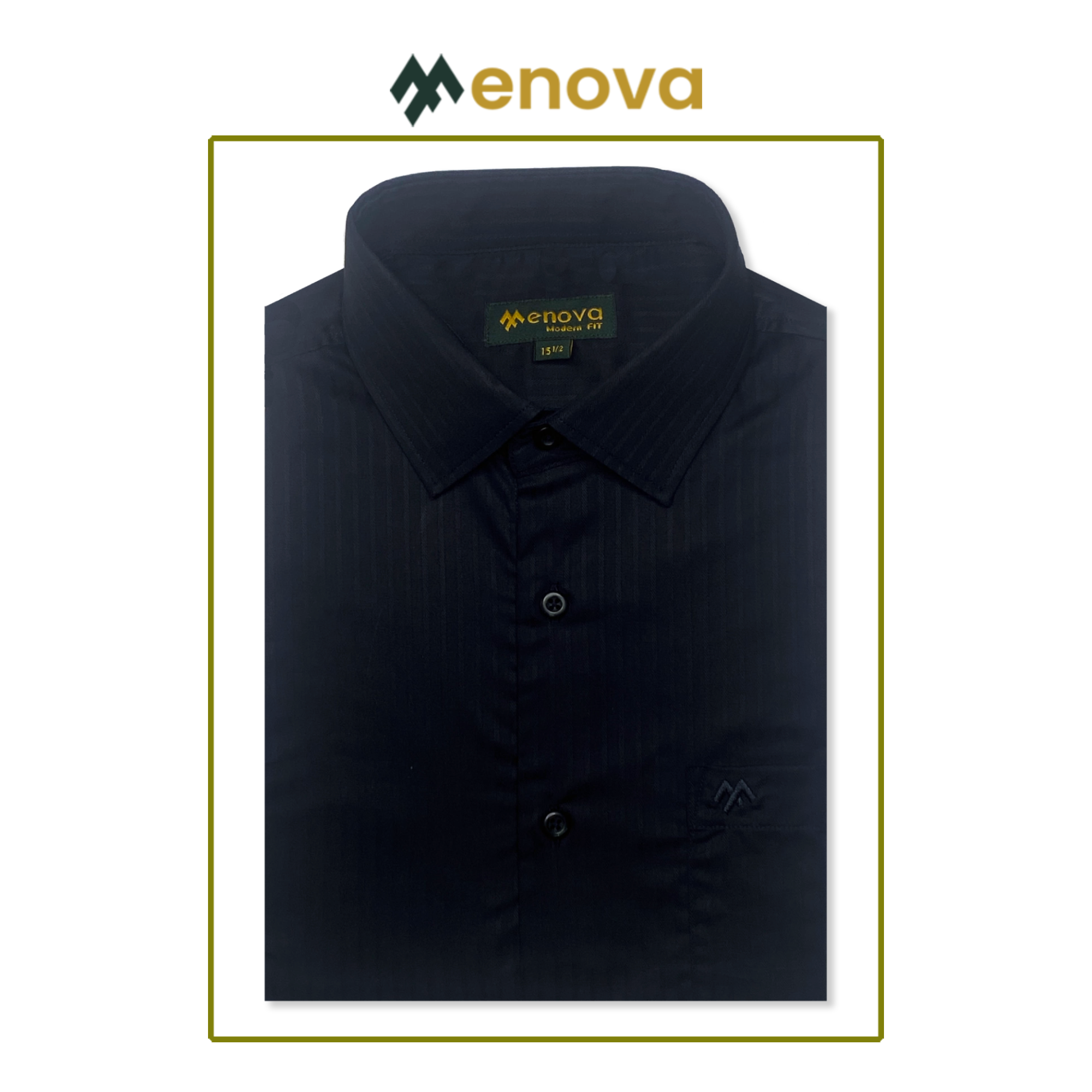 Menova Black Subtle Stripe Jacquard Premium