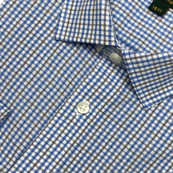 Navy White Gingham Formal Shirt