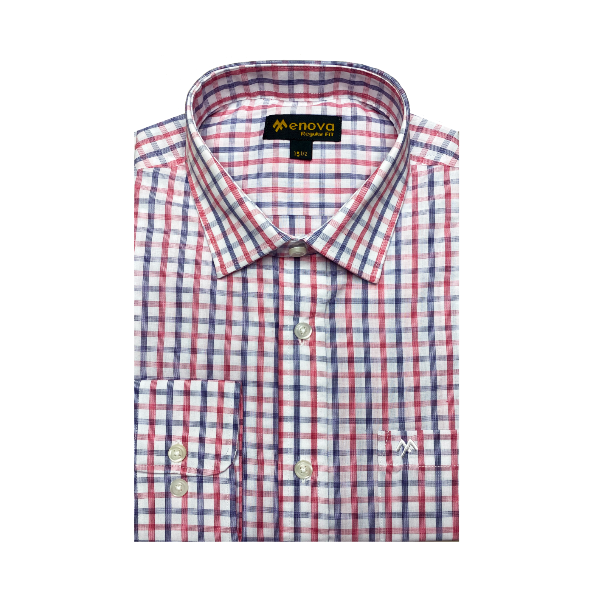 Red White Check Formal Shirt