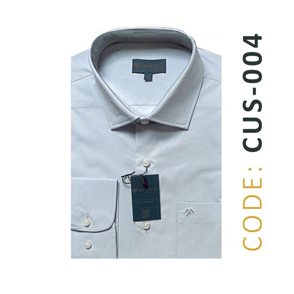 Menova 100% Cotton Sky Blue Modern Fit Formal Shirt Code 004