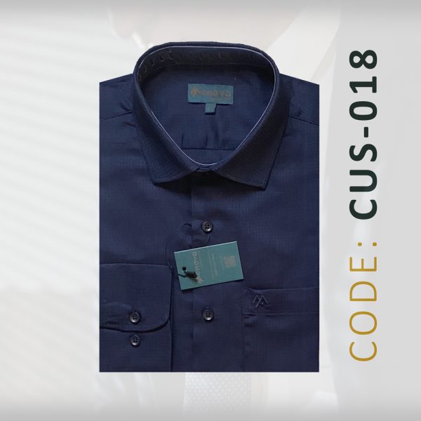 Menova 100% cotton Modern Fit Jacquard Formal shirt code 018