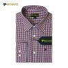 Maroon White Check Casual Shirt