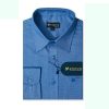 Royal Blue Jacquard Slim Fit Formal Shirt