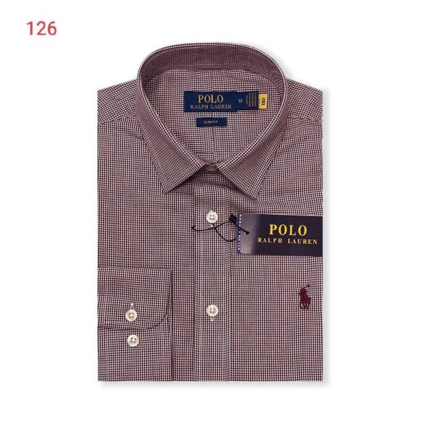 Ralph Lauren 100% Cotton Maroon Juri Check Slim Fit Casual Shirt Code 126