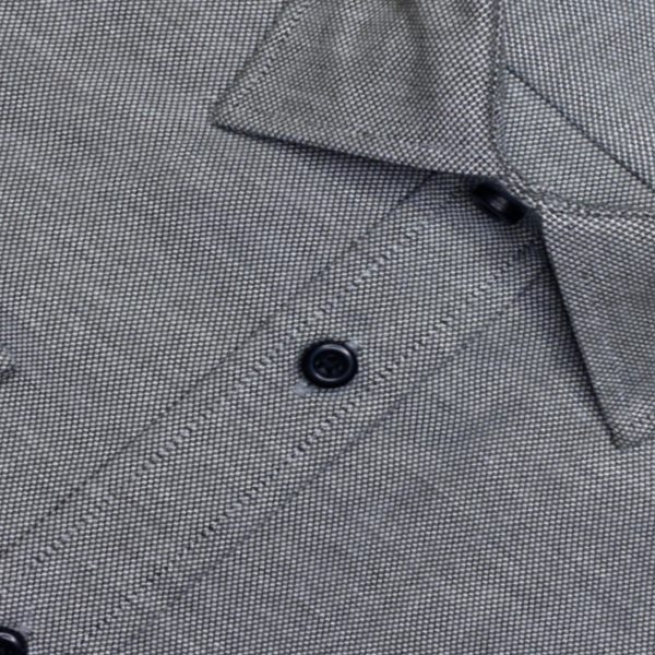 Dark Grayish Olive Jacquard Formal Shirt