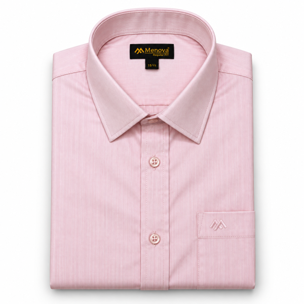 Light Pink Subtle Fine Stripe Formal Shirt