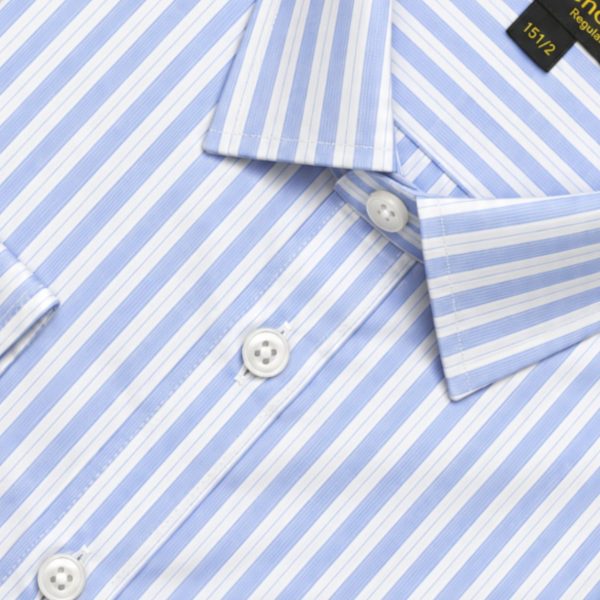 Sky White Fancy Stripe Formal Shirt