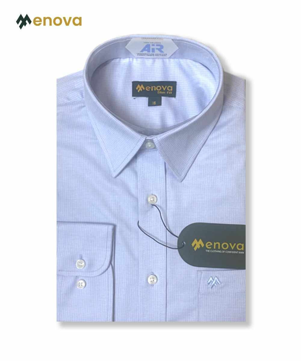 Menova 100% Cotton light sky jacquard Slim Fit Formal shirt code 085